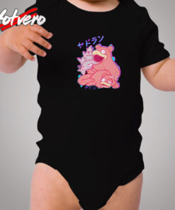 Pokemon Slowpoke And Slowbro Cozy Baby Onesies