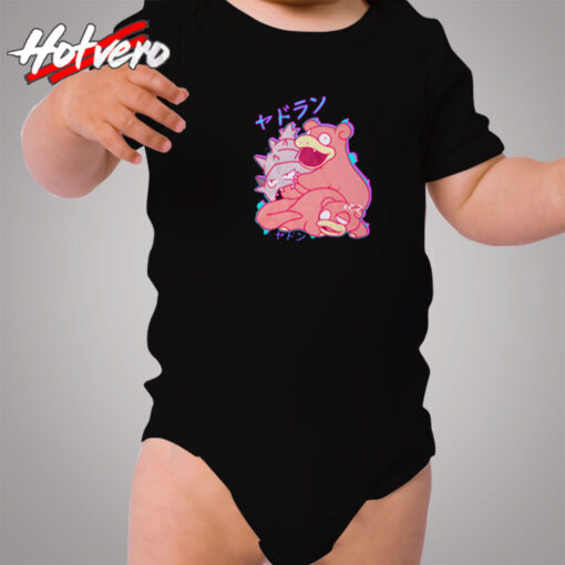 Pokemon Slowpoke And Slowbro Cozy Baby Onesies