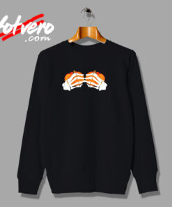 Pumpkin Boobs Skeleton Urban Sweatshirt