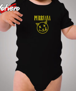 Purrvana Kitty Nirvana Parody Cozy Baby Onesies