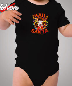 Reindeer With Pentagram And Christmas Lights Cozy Baby Onesies