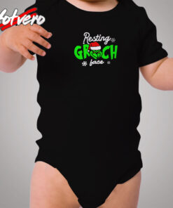 Resting Grinch Face Cool Cozy Baby Onesies