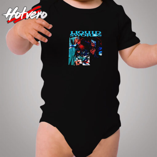 Retro Supreme Liquid Swords Cozy Baby Onesies