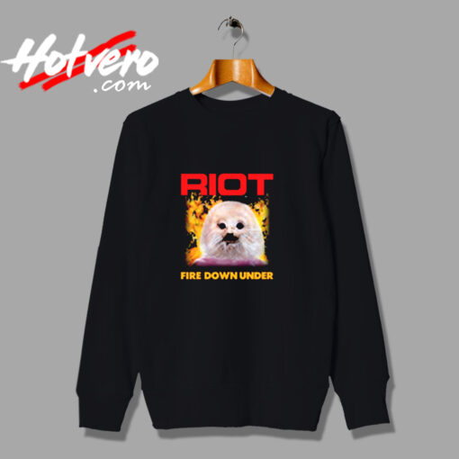 Riot Fire Down Under Heavy Metal Running Wild Urban Sweatshirt