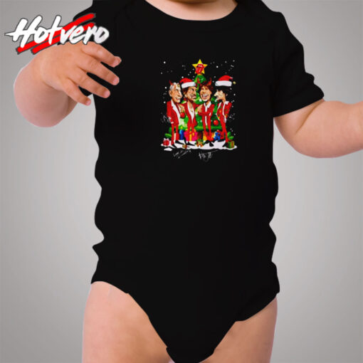 Rolling Stone Santa Christmas Tree Cozy Baby Onesies