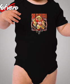 San Francisco Fan Fantasy Footballs Cozy Baby Onesies