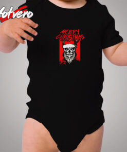 Santa Skull Freaky Horror Cozy Baby Onesies