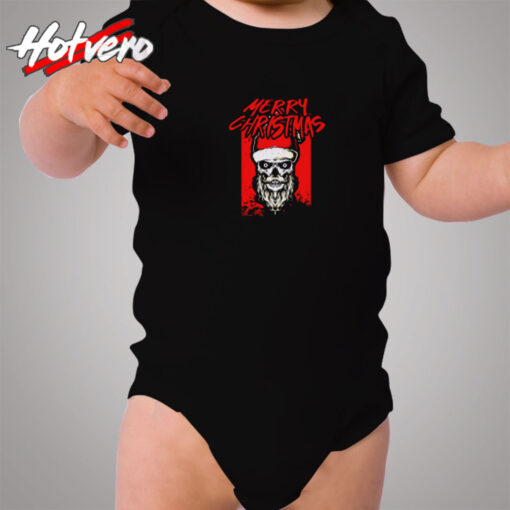 Santa Skull Freaky Horror Cozy Baby Onesies