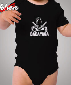 Shadow John Wick Dual Handguns The Babayaga Cozy Baby Onesies