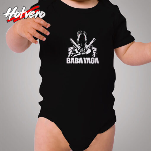 Shadow John Wick Dual Handguns The Babayaga Cozy Baby Onesies