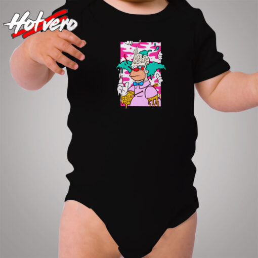 Simpsons Krusty The Clown With An Arrow Cozy Baby Onesies