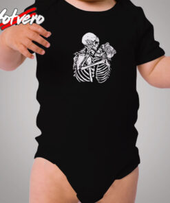 Skeleton Couple Cozy Baby Onesies