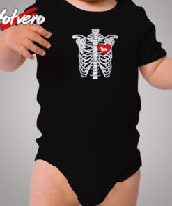 Skeleton Rib Cage Pembroke Welsh Corgi Dog Cozy Baby Onesies