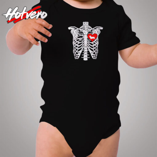 Skeleton Rib Cage Pembroke Welsh Corgi Dog Cozy Baby Onesies