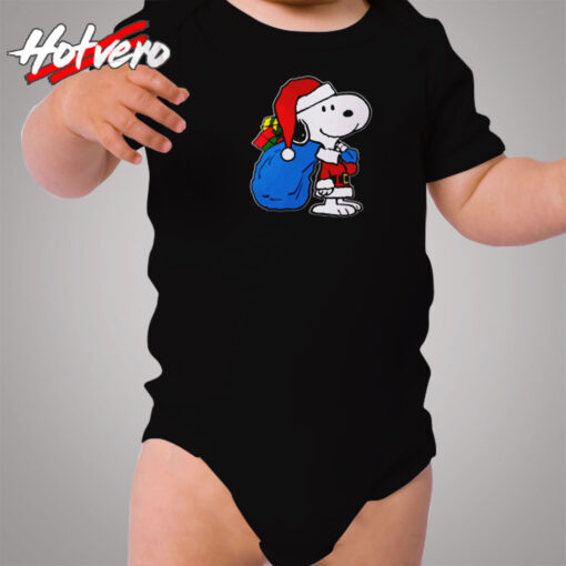 Snoopy Christmas Funny Snoopy Christmas Cozy Baby Onesies