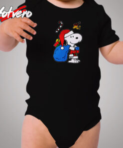 Snoopy Christmas Gifts, Funny Snoopy Christmas Cozy Baby Onesies