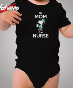 Snoopy Nurse, My Mom Is A Nurse Cozy Baby Onesies