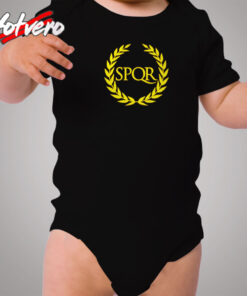 Spqr Shirt Purple I Senatus Populus Que Cozy Baby Onesies