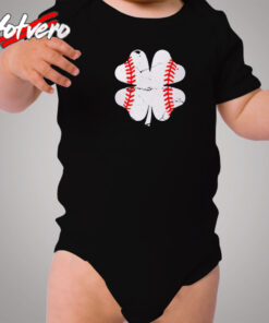 St Patricks Day Baseball Cozy Baby Onesies