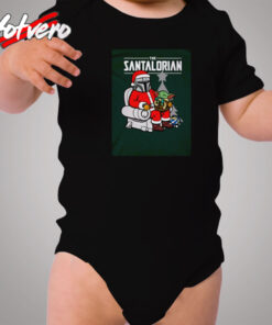 Star Christmas Baby Yoda Mandalorian Cozy Baby Onesies