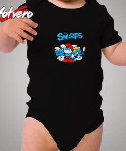 The Smurfs Tv Series Animated Poster Cozy Baby Onesies