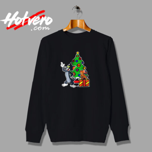 Tom And Jerry Playing Around Christmas Urban Sweatshirt