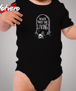 Tombstone Skull Graphic Cozy Baby Onesies