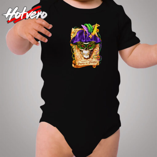 Universal Mardi Gras Party Like A Pirate Cozy Baby Onesies