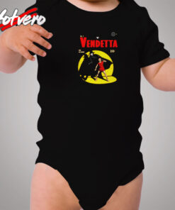 V For Vendetta Warrior Gotham Parody Cozy Baby Onesies