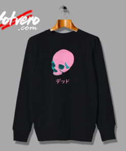 Vaporwave Pink Skull Urban Sweatshirt