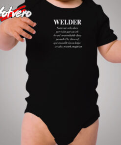 Welder Definition Cozy Baby Onesies