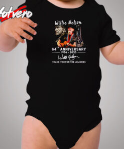 Willie Nelson 64th Anniversary Cozy Baby Onesies