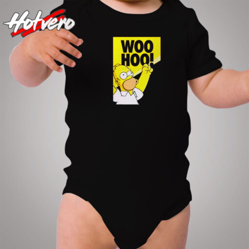 Woooohooo Homer Simpson Cozy Baby Onesies