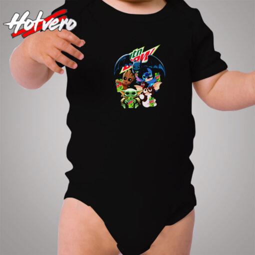 Yoda Baby Groot And Toothless Stitch Gizmo Cozy Baby Onesies