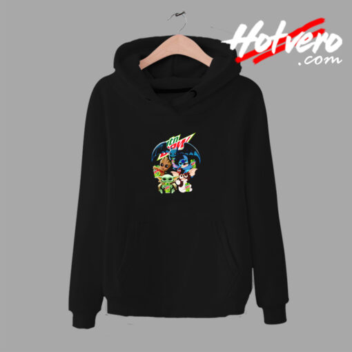 Yoda Baby Groot And Toothless Stitch Gizmo Urban Hoodie