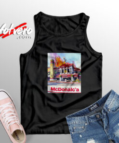 Macdonalds On Fire Unisex Tank Top