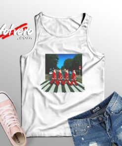 Santa Claus Crossing Road Unisex Tank Top