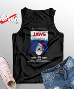 Santa Jaws Christmas Shark Unisex Tank Top