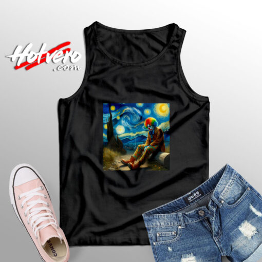 Sad Clown Night Sky Unisex Tank Top